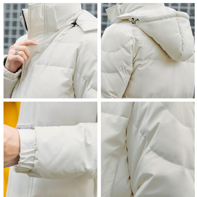 Casual Winter Coat Fashion Hooded Long Down Jacket